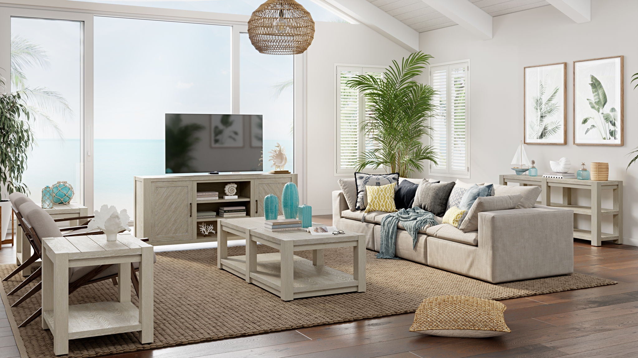 Burgess - Rectangular Sofa Table - Calico Gray