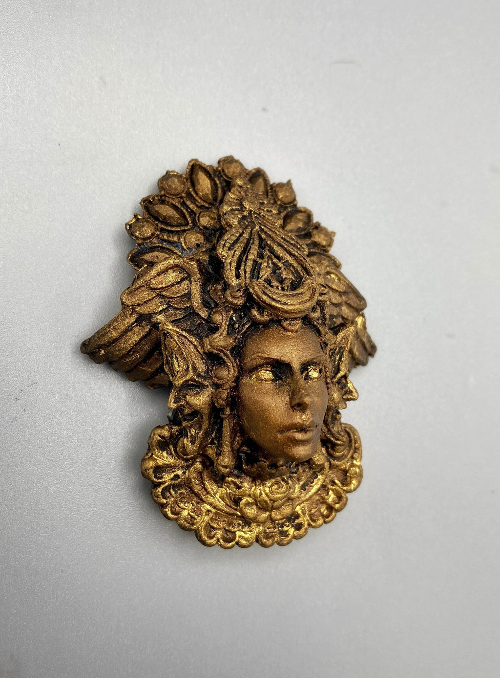 Hecate Goddess Magnet, Hand Painted Resin Sculpture | Mythic Fantasy Decor | Hecate Magnet for Fantasy and Gothic Decor