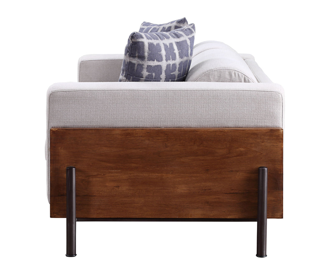 Pelton - Chair With Pillow - Fabric & Walnut