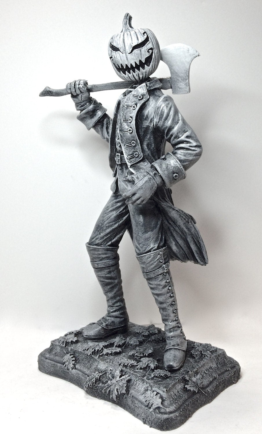 Headless Horseman Statue, Hand Painted Resin Sculpture | Gothic Legend of Sleepy Hollow Figurine | Dark Folklore Art for Spooky Home Decor