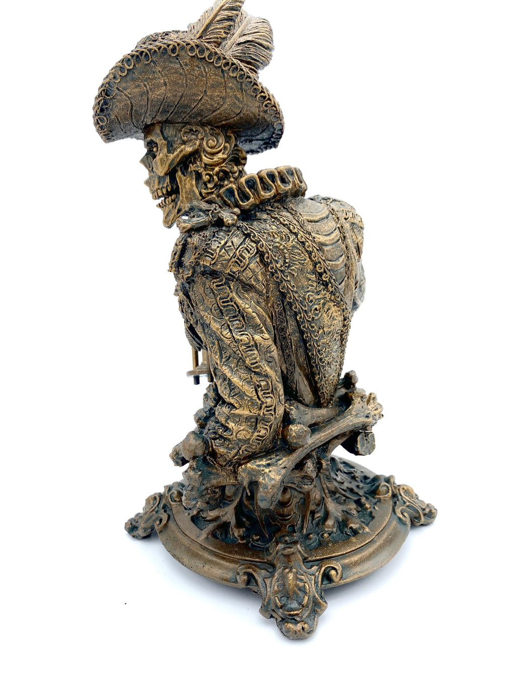 Masque of the Red Death Bust, Hand Painted Resin Sculpture | Edgar Allan Poe Gothic Halloween Figurine | Literary Gift and Spooky Home Decor