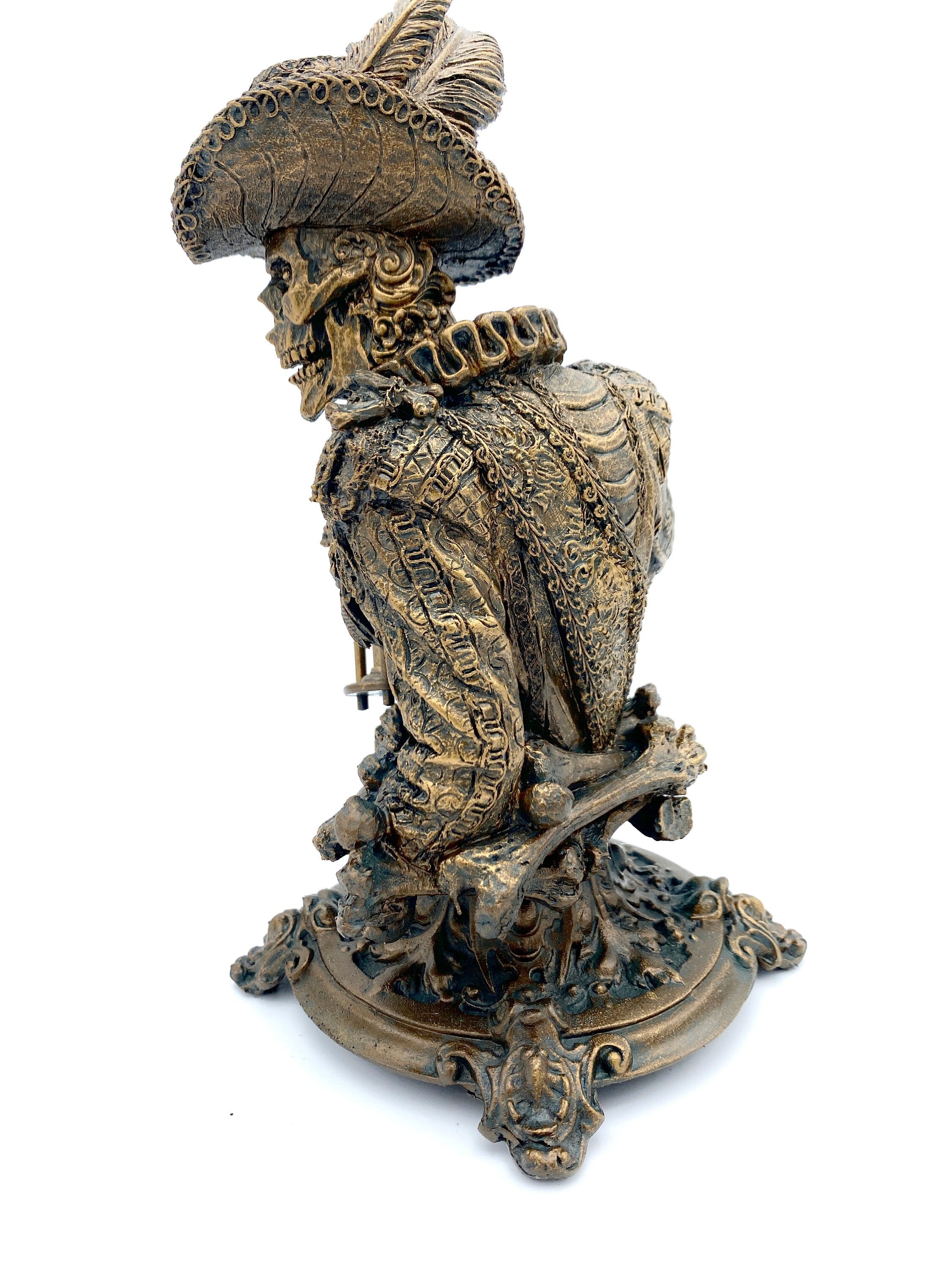 Masque of the Red Death Bust, Hand Painted Resin Sculpture | Edgar Allan Poe Gothic Halloween Figurine | Literary Gift and Spooky Home Decor