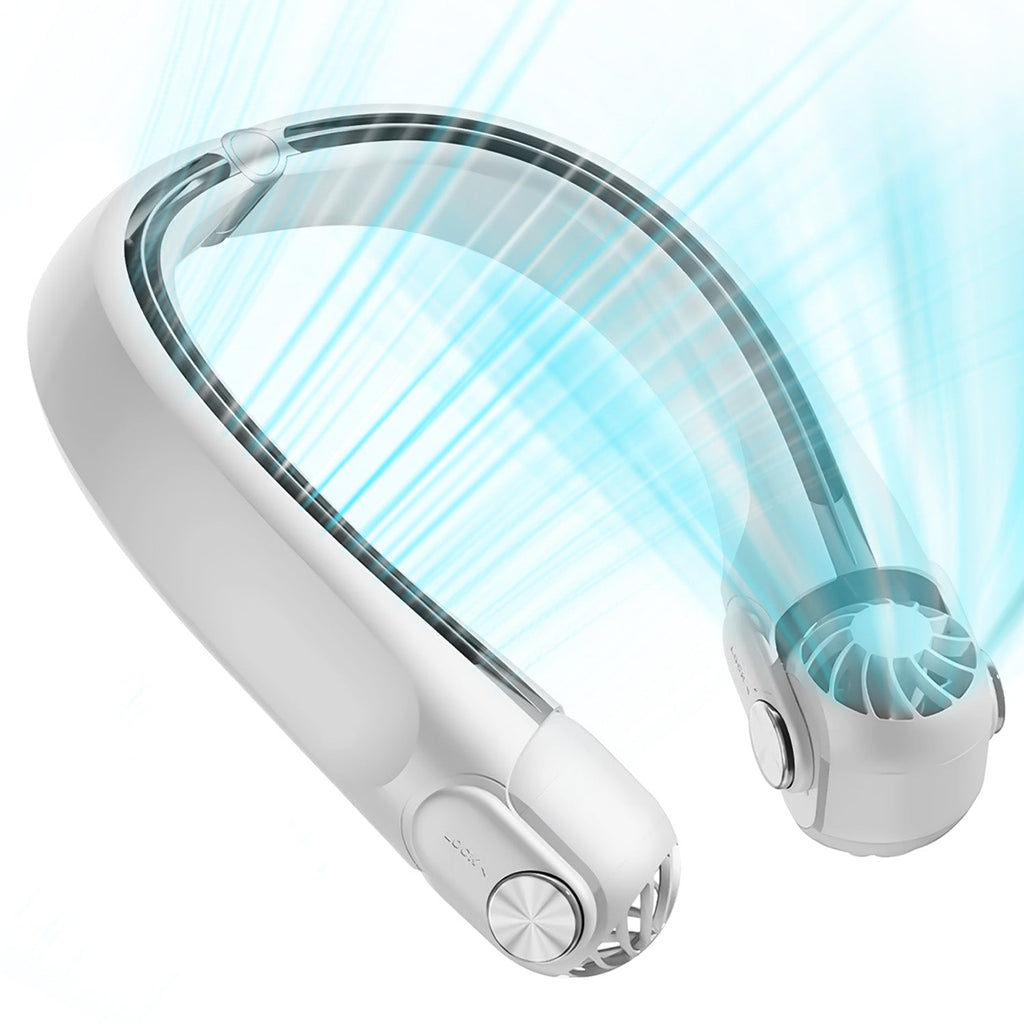 Portable Neck Hanging Fan Hands-free Cooling Personal Fan with 3 Speeds 360¼Air Flow Adjustable Neck Width for Home Office Travel Dormitory