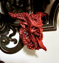 Krampus Head Ornament, Hand Painted Resin Sculpture | Mythical Creature Figurine | Unique Dark Christmas Demon for Gothic Holiday Decor