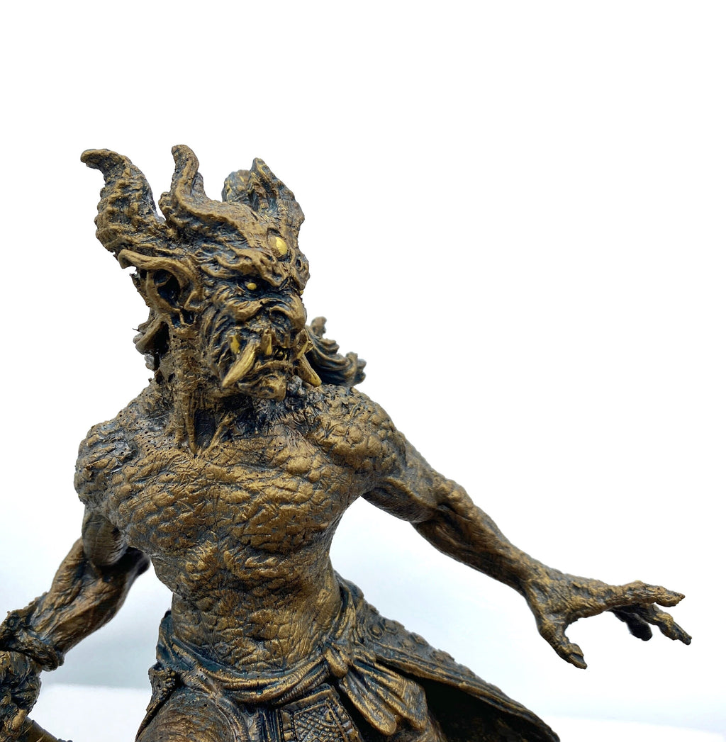 Oni Statue, Hand Painted Resin Sculpture | Mythical Creature Figurine | Unique Legendary Japanese Monster Figurine. Fantasy Art Gift