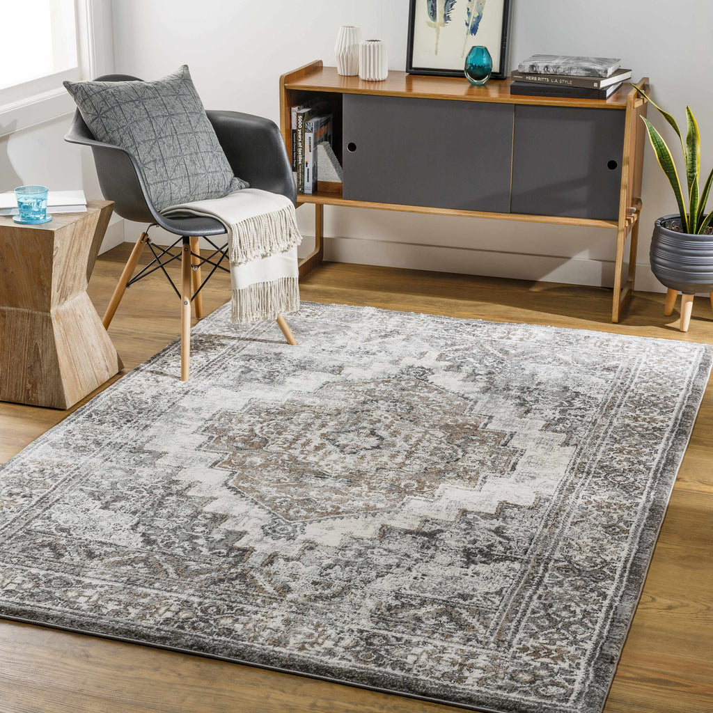 Manaring Charcoal Luxe Thick Area Rug - Clearance