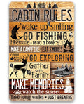 Cabin Rules - Metal Sign