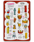 Cannibal Room Cocktail Lounge Drink Menu - Metal Sign