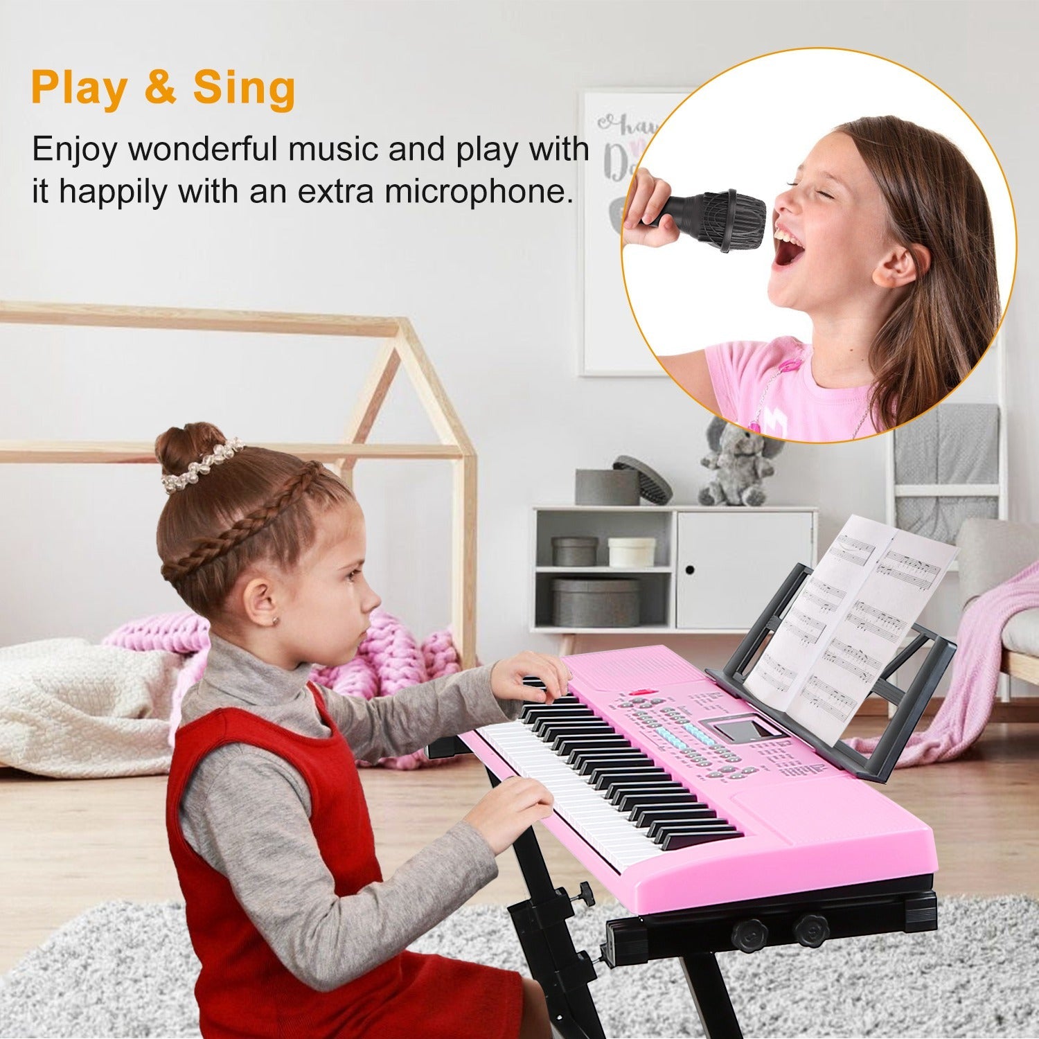 GBruno 61 Keys Digital Music Electronic Keyboard