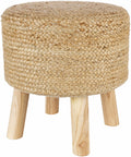 Tagaytay Natural Wood Stool Ottoman - Clearance