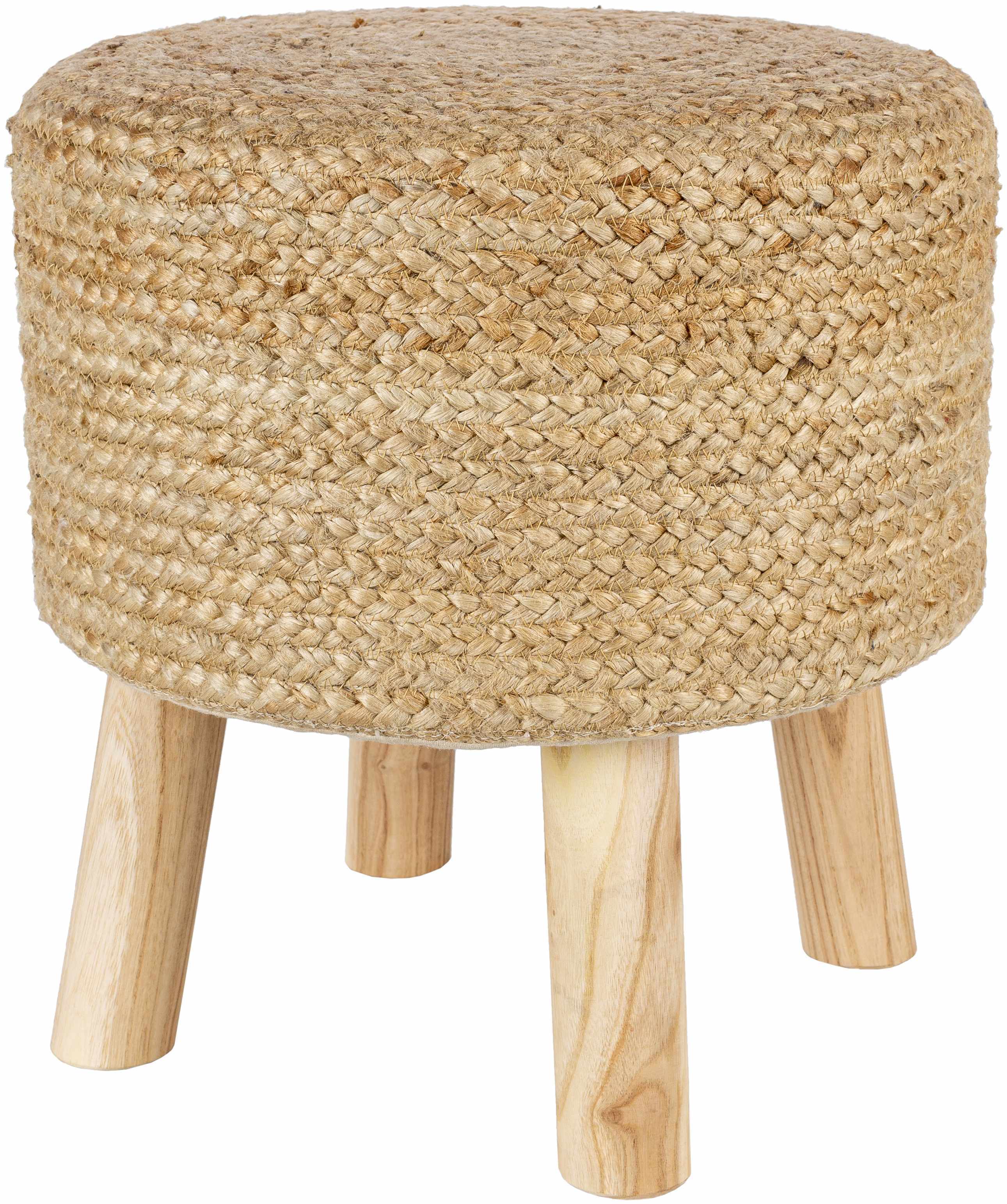 Tagaytay Natural Wood Stool Ottoman - Clearance