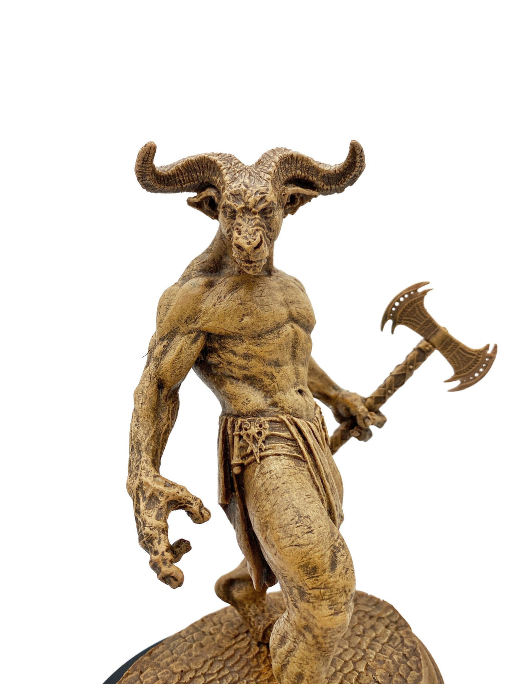 Minotaur Statue, Hand Painted Resin Sculpture | Mythical Creature Figurine | Unique Legendary Minotaur Monster Figurine. Fantasy Art Decor
