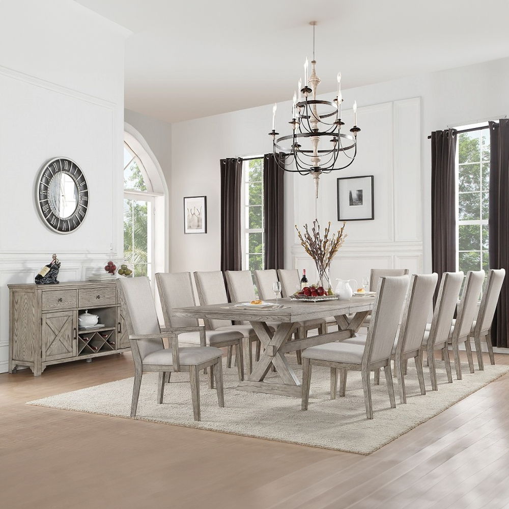 Rocky - Side Chair (Set of 2) - Fabric & Gray Oak