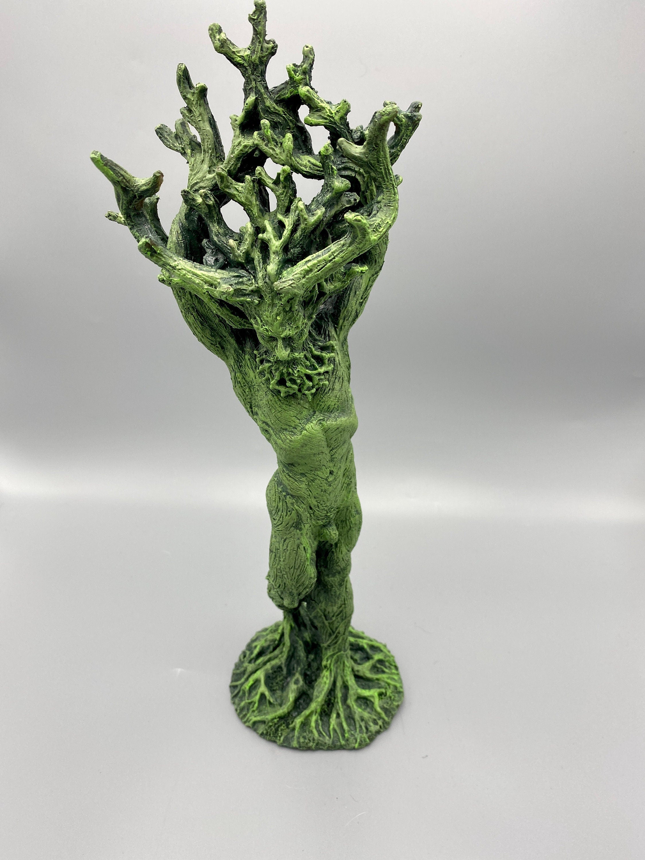 Green Man, Cernunnos Statue, Green Finish