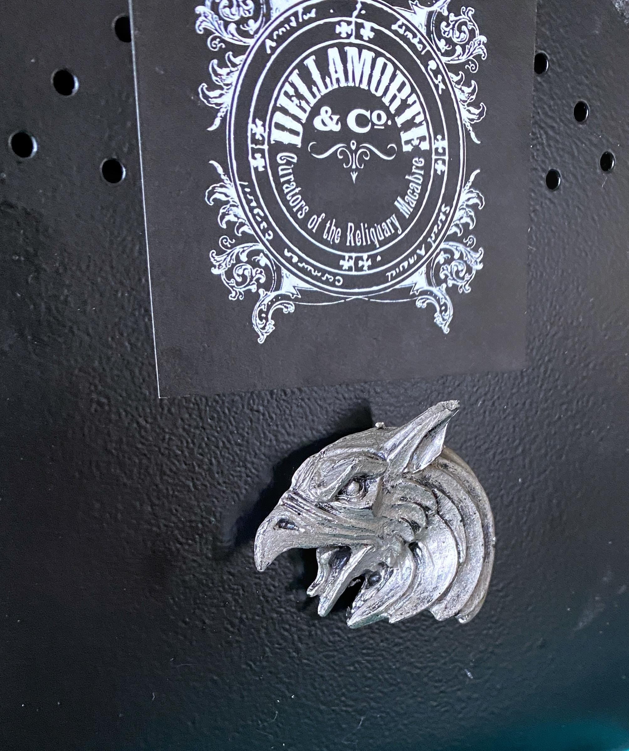 Griffin Magnet, Hand Painted Resin Sculpture | Mythic Fantasy Decor | Legendary Creature Griffin Magnet for Fantasy and Gothic Decor