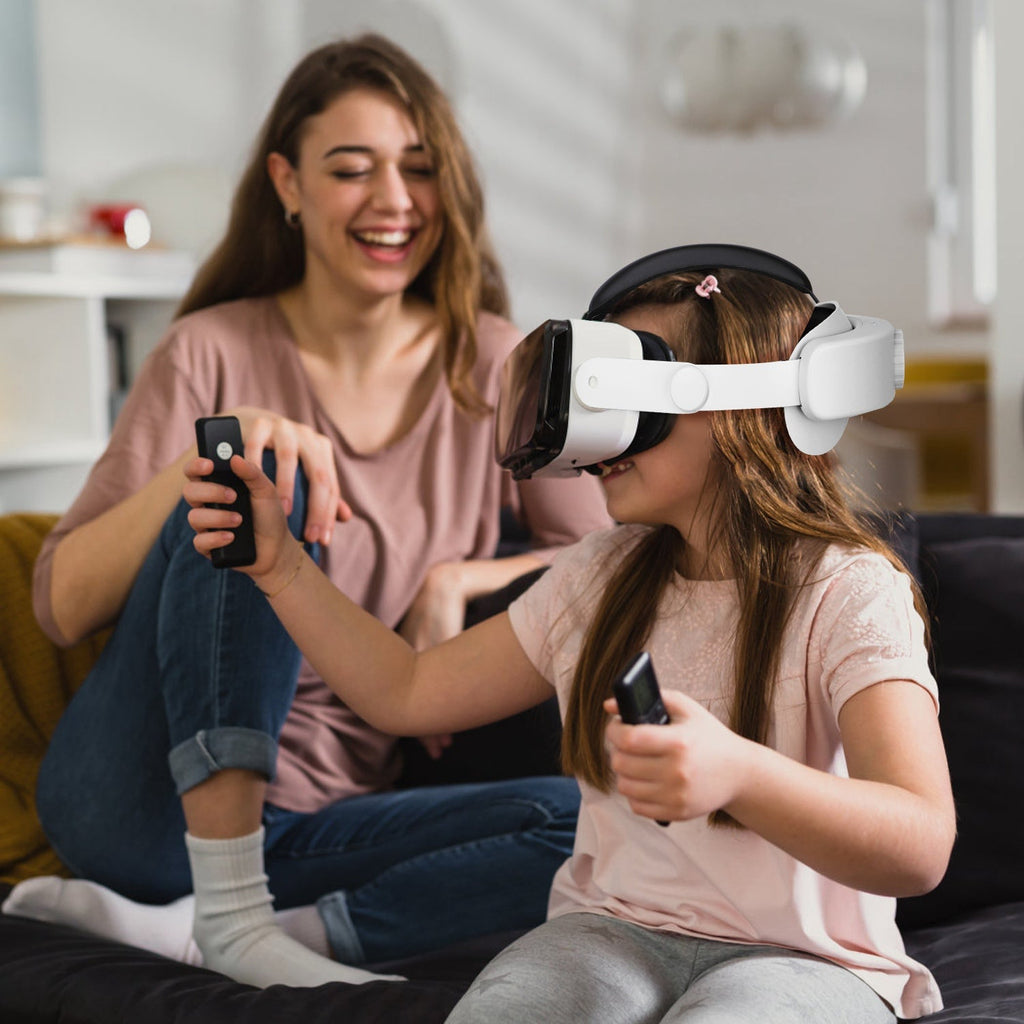 Adjustable Head Strap Compatible with Oculus/Meta Quest 3 VR Accessories Charging Headband Pressure-free Elite Strap with 6000mAh Rechargeable Battery