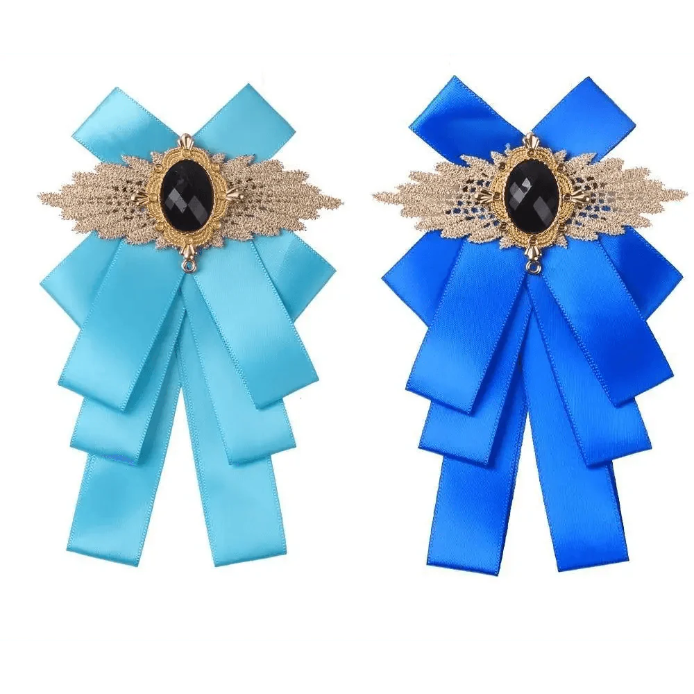 Charming  Butterfly Ladies Bowtie Casual Solid Color Rhinestone Brooch Bowties For Women Fashionable Wedding  Bowtie