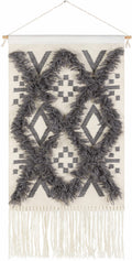 Chapelton Gray Geometric Textured Wall Hanging - Clearance