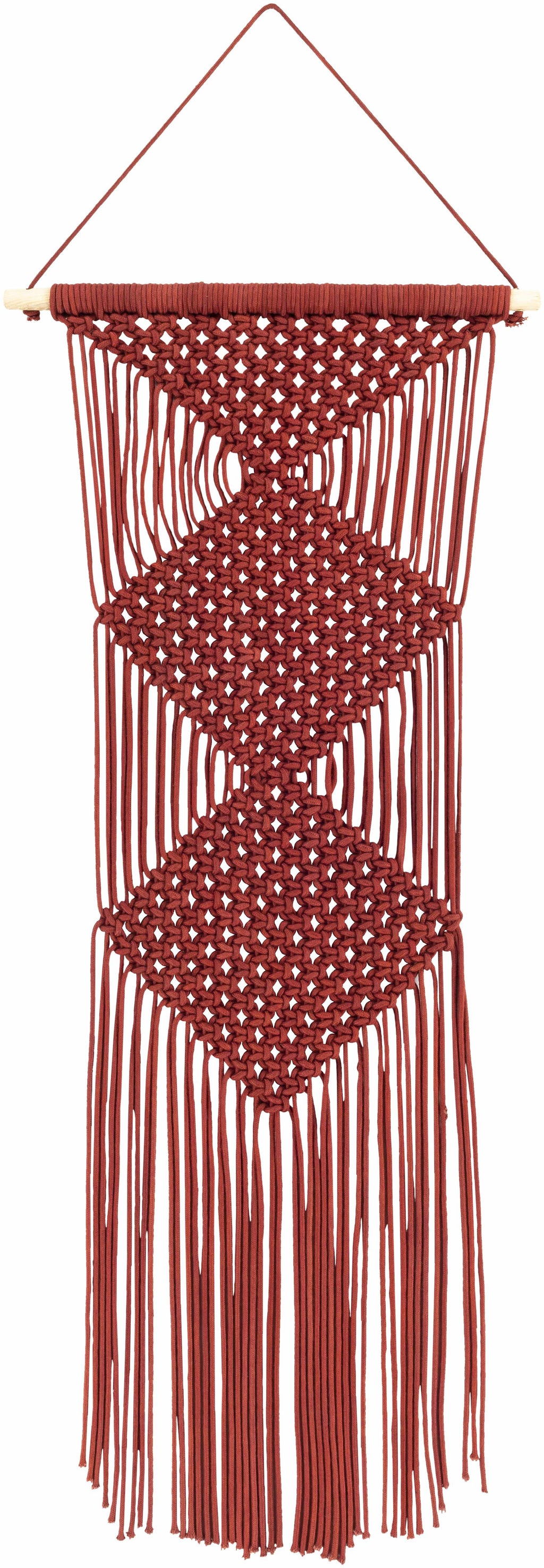 Columbio Rust Macramé Wall Hanging Decor - Clearance