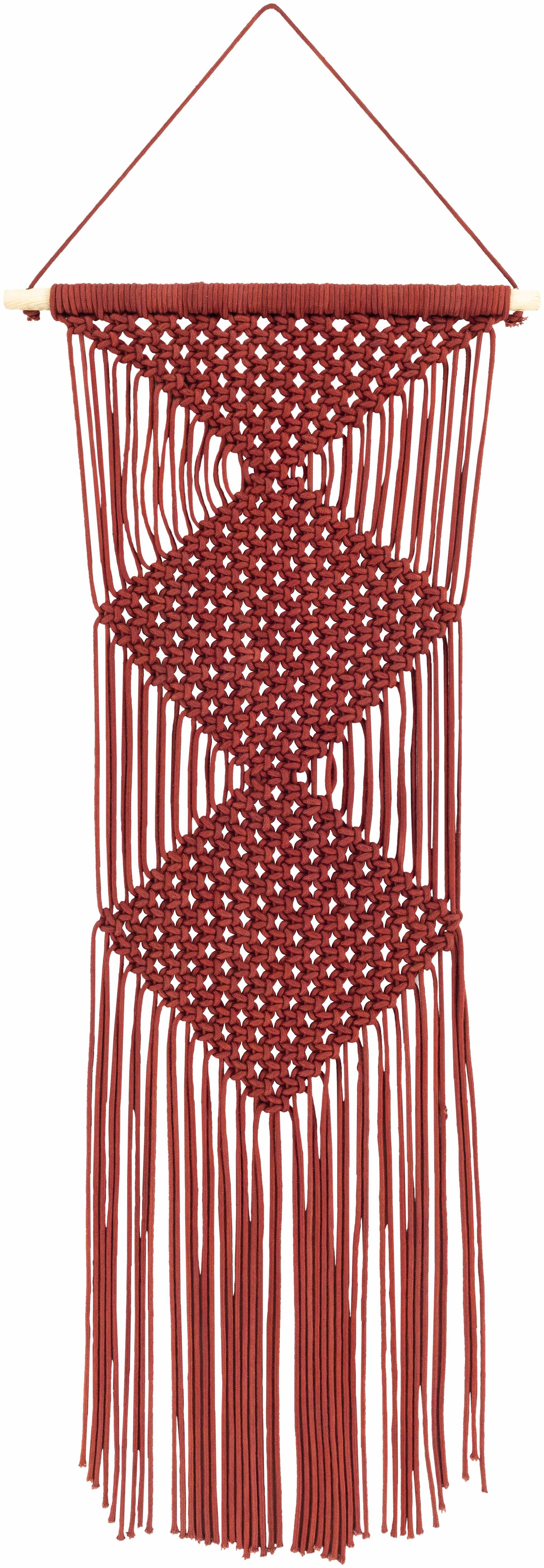 Columbio Rust Macramé Wall Hanging Decor - Clearance