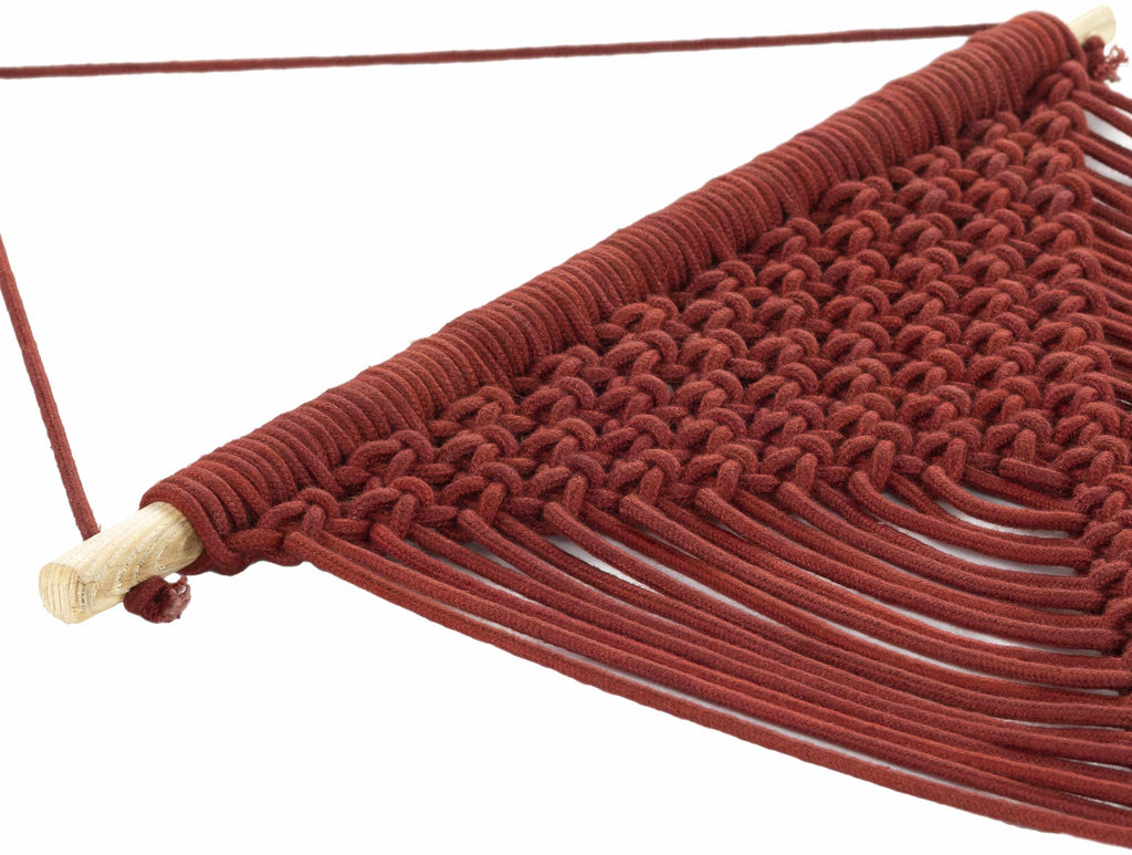 Columbio Rust Macramé Wall Hanging Decor - Clearance