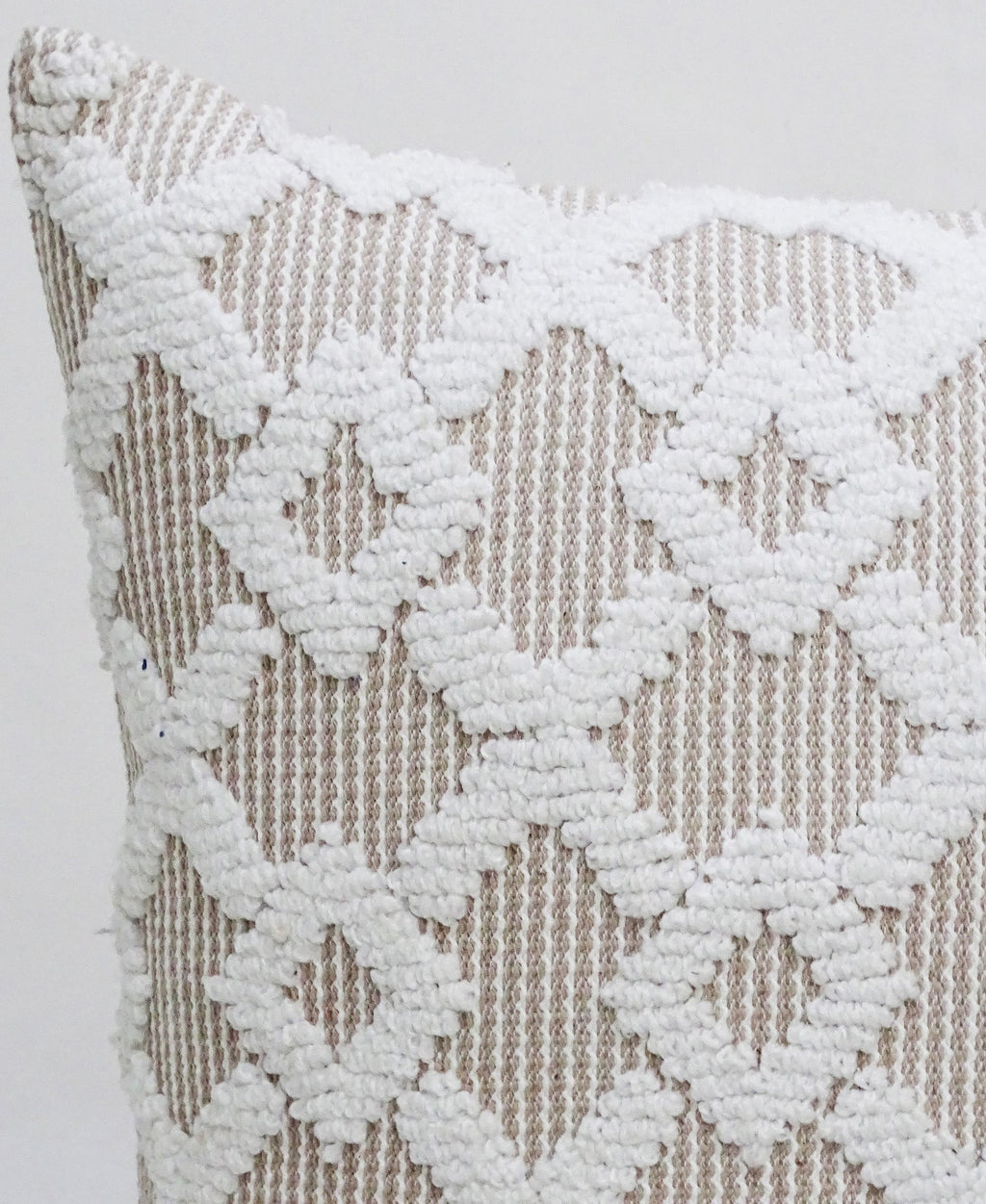 Decorative Beige Accent Throw Pillow  20"x20"