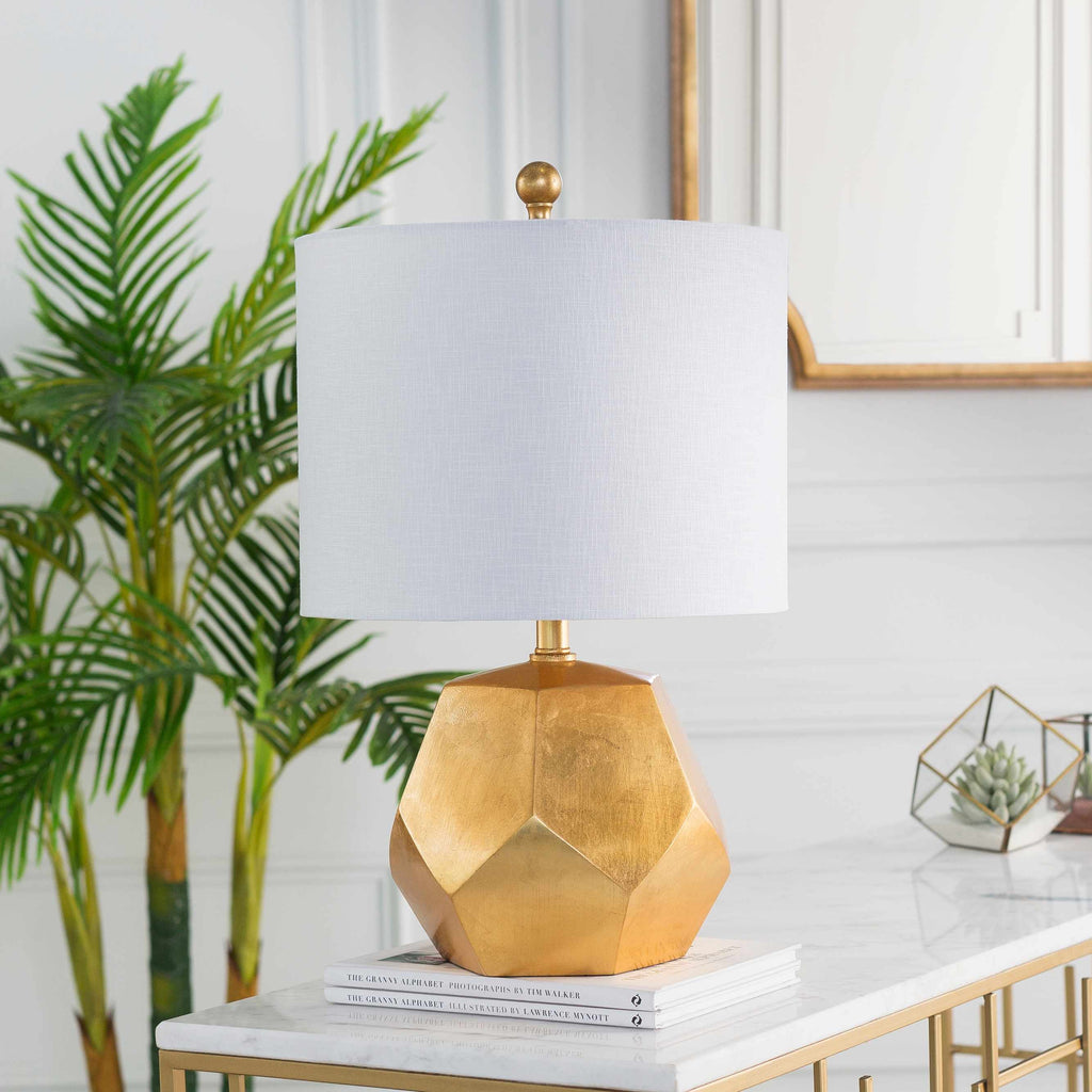 Coleford Gold Geometric Table Lamp - Clearance