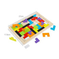 Colorful Wooden Tangram Brain Teaser Puzzle Toys Tetris Game Preschool Imagination Intellectual Educational Kid Toy