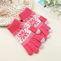 Creative New  Fashion Snow Printing Gloves Mobile Phone Touch Screen Knitted Gloves Winter Thick And Warm Gloves For Men And Women Touchscreen Gloves Stretch Knitted Mechanic Winter Warm Gloves