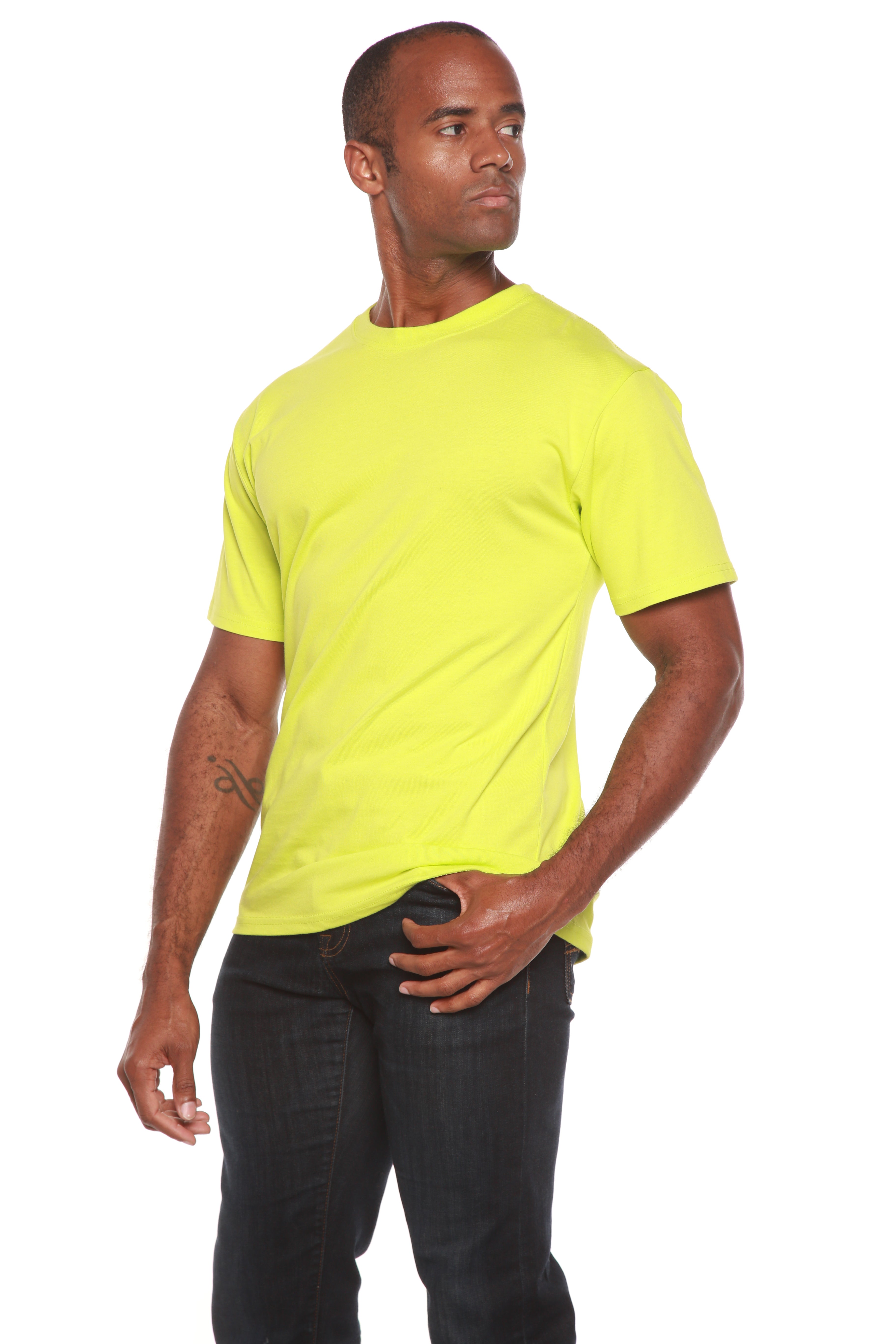 Custom Printed Men's Bamboo Viscose/Organic Cotton Short Sleeve T-Shirt