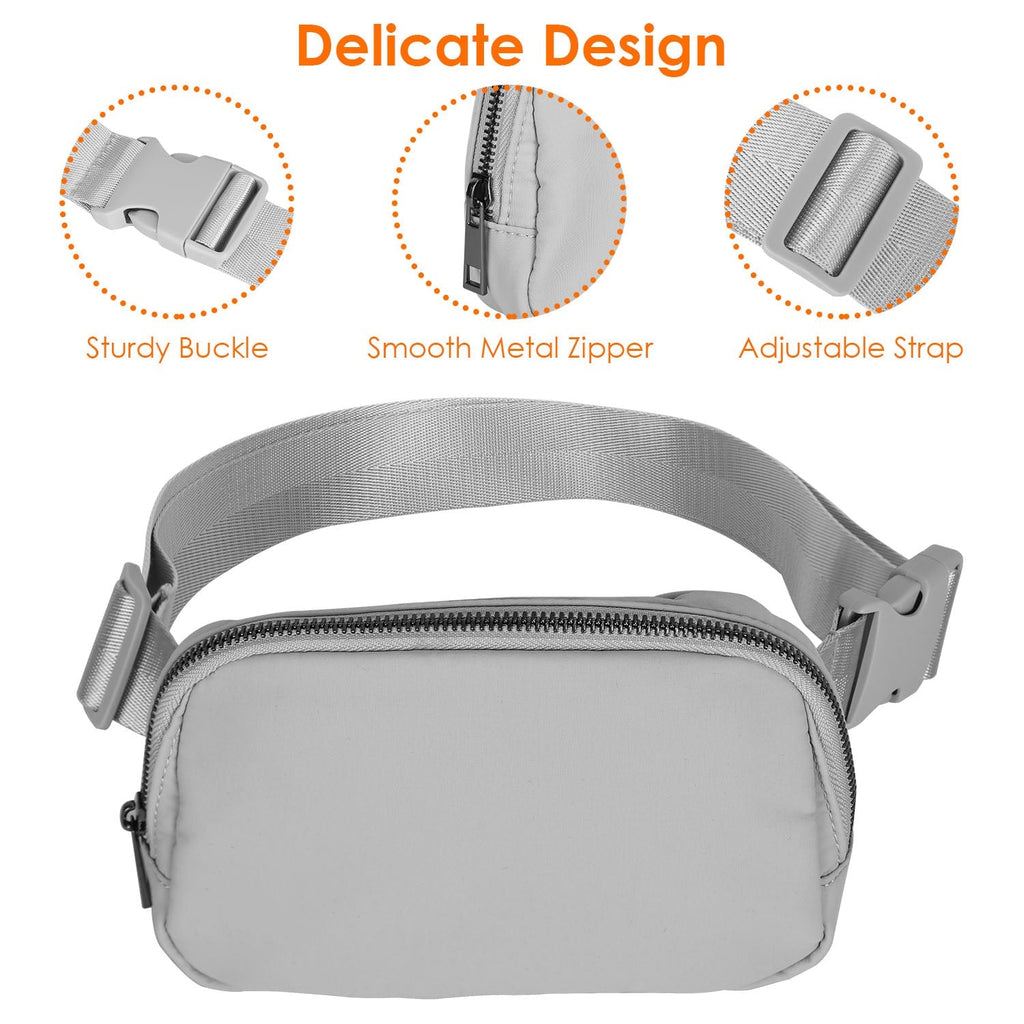 Sport Fanny Pack Unisex Waist Pouch Belt Bag Purse Chest Bag for Outdoor Sport Travel Beach Concerts Travel 20.86in-35.03in Waist Circumference with A