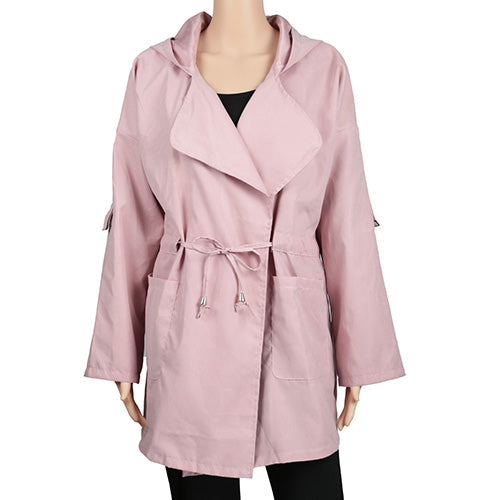 Women's Lightweight Hooded Trench Coat