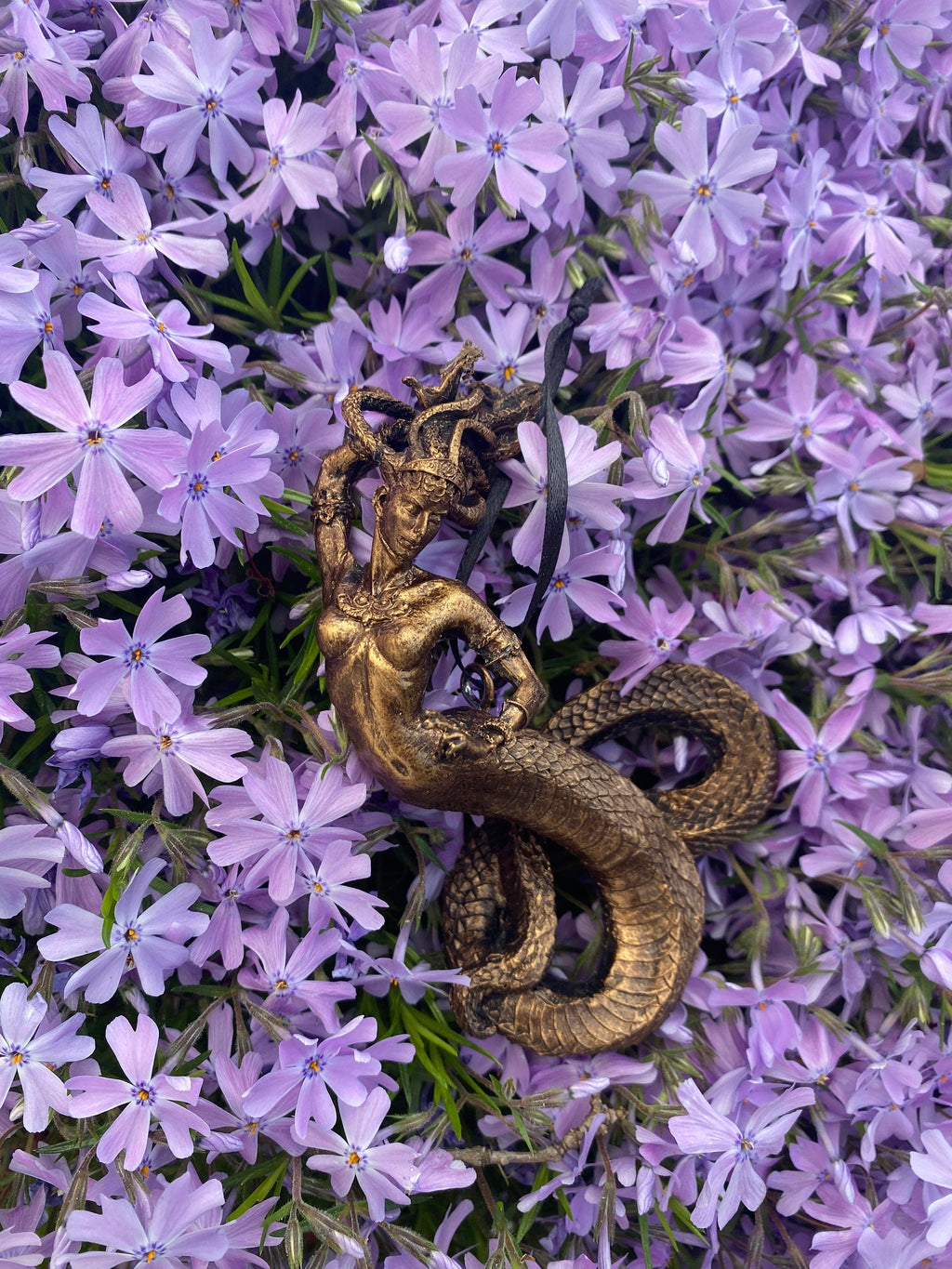Medusa Ornament, Hand Painted Resin Sculpture |. Mythological Creature Figurine | Myths and Legends Character Ornament | Fantasy Art Gift