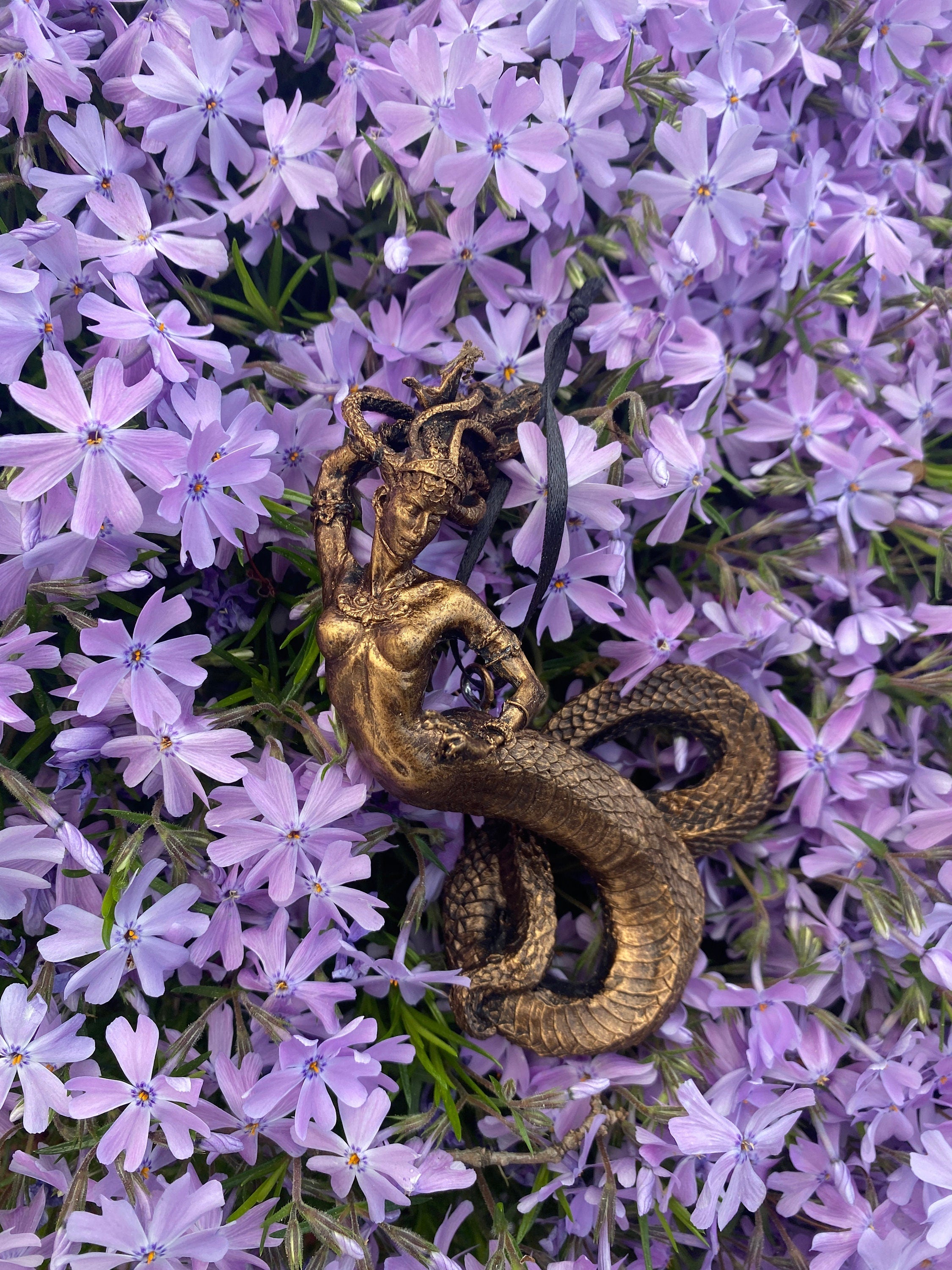 Medusa Ornament, Hand Painted Resin Sculpture |. Mythological Creature Figurine | Myths and Legends Character Ornament | Fantasy Art Gift