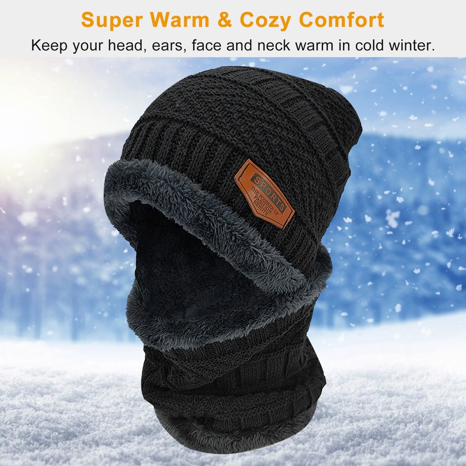 GBruno Winter Beanie Hat Scarf