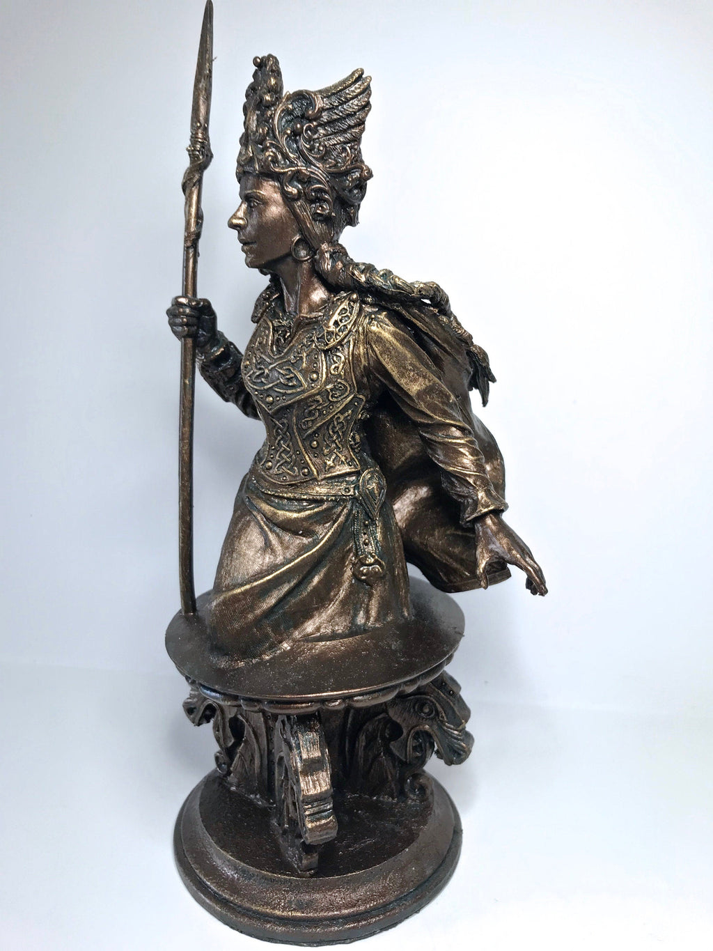 Freya Bust, Hand Painted Resin Sculpture | Norse Mythology Figurine | Myths and Legends Goddess Freya Statue, Fantasy Art Home Decor