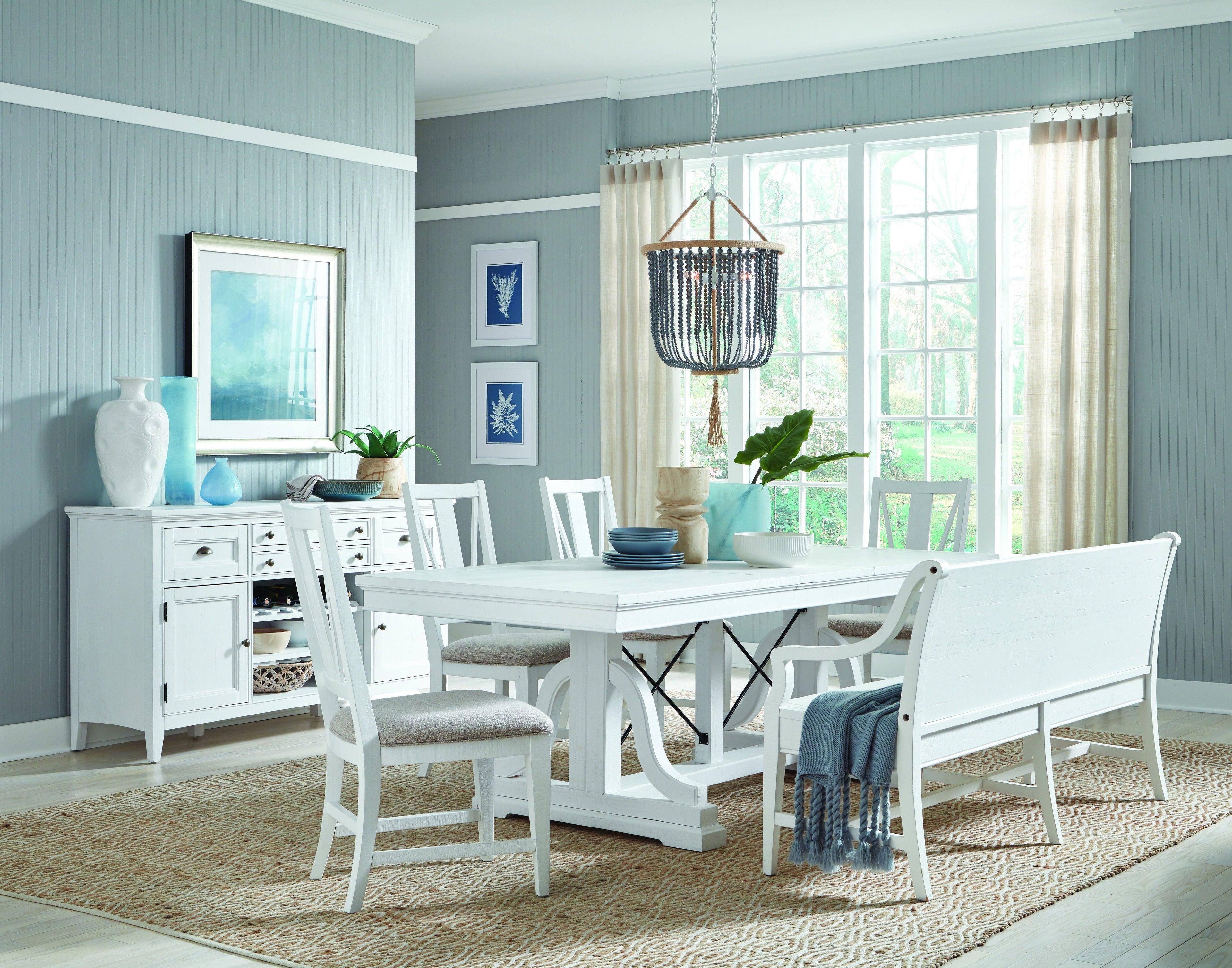 Heron Cove - Trestle Dining Table - Chalk White