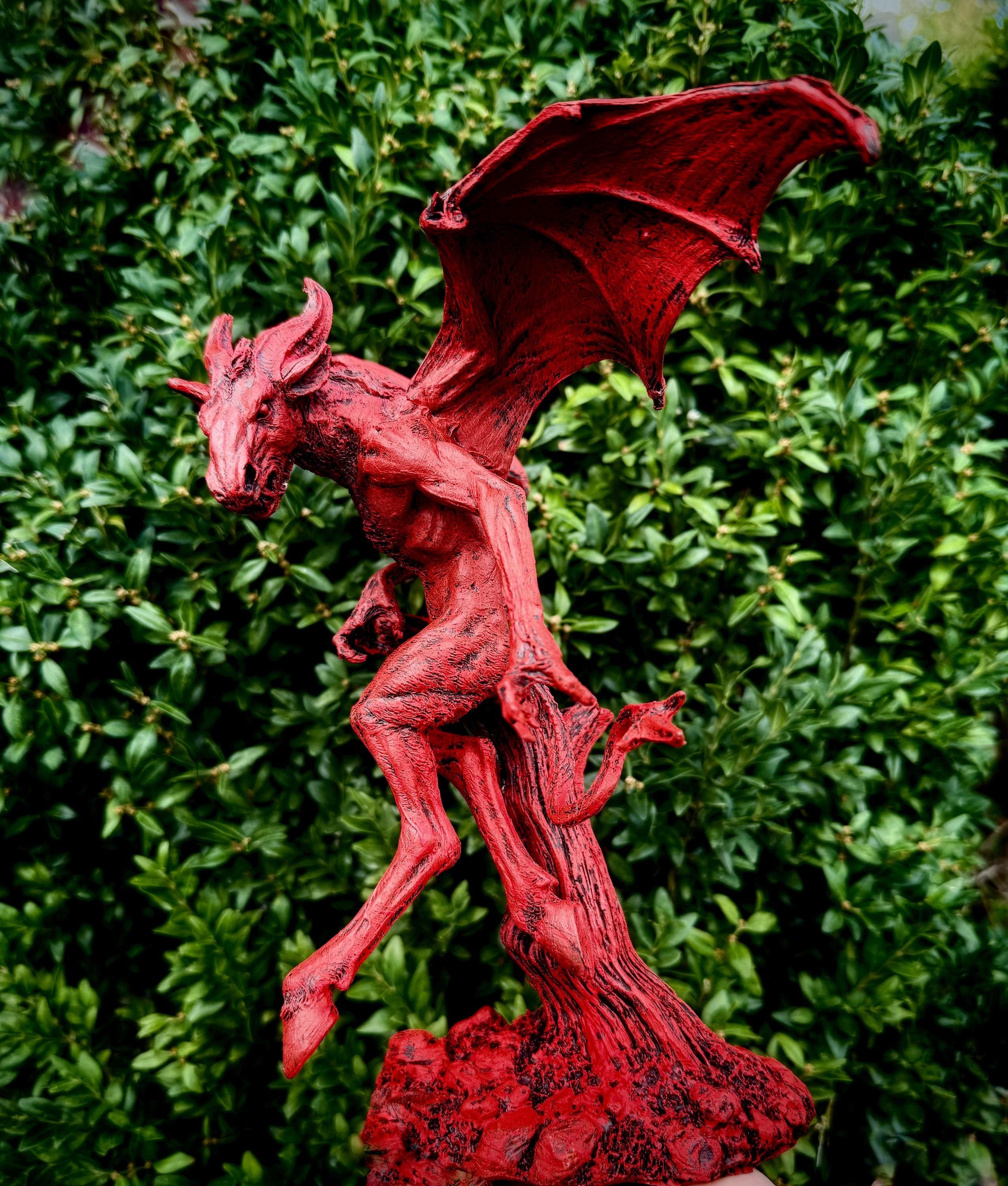 Jersey Devil Statue, Hand Painted Resin Sculpture | Cryptozoology Creature Figurine | Urban Legend Jersey Devil Monster, Gothic Art Decor