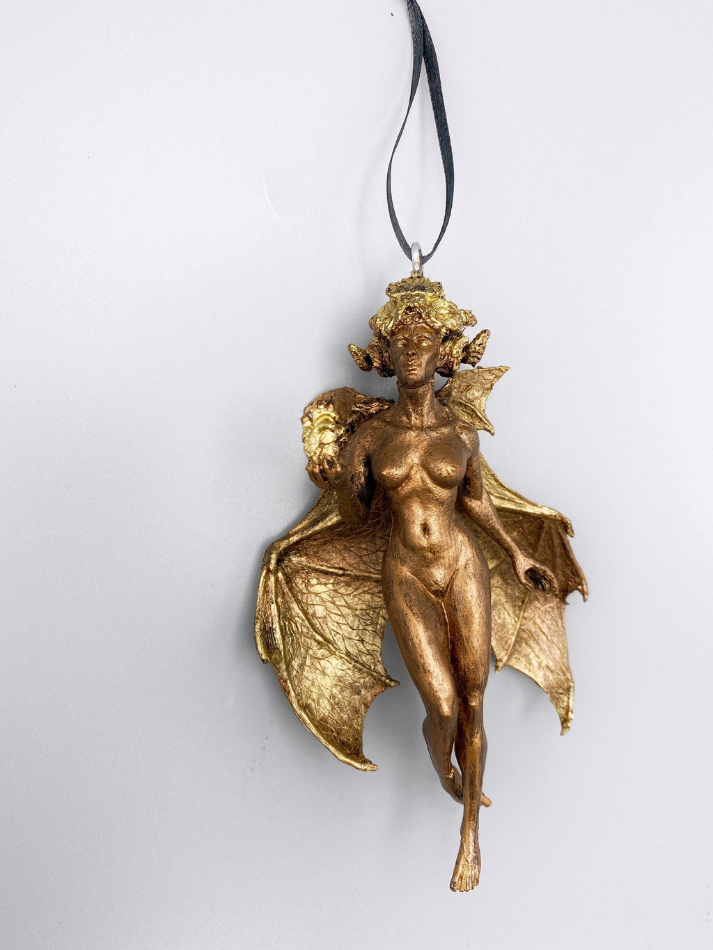 Lilith Ornament, Hand Painted Resin Sculpture | Mythic Goddess Figurine |Myths and Legends Character Ornament for Gothic Home Decor