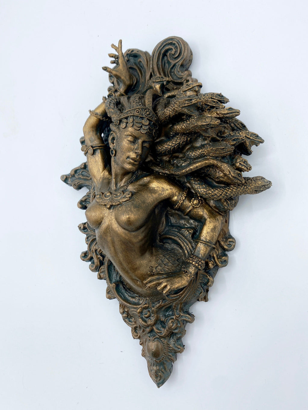 Medusa Small Plaque,  Resin Sculpture |. Mythological Creature Wall Art | Myths and Legends Character Statue | Fantasy Art Lover Gift