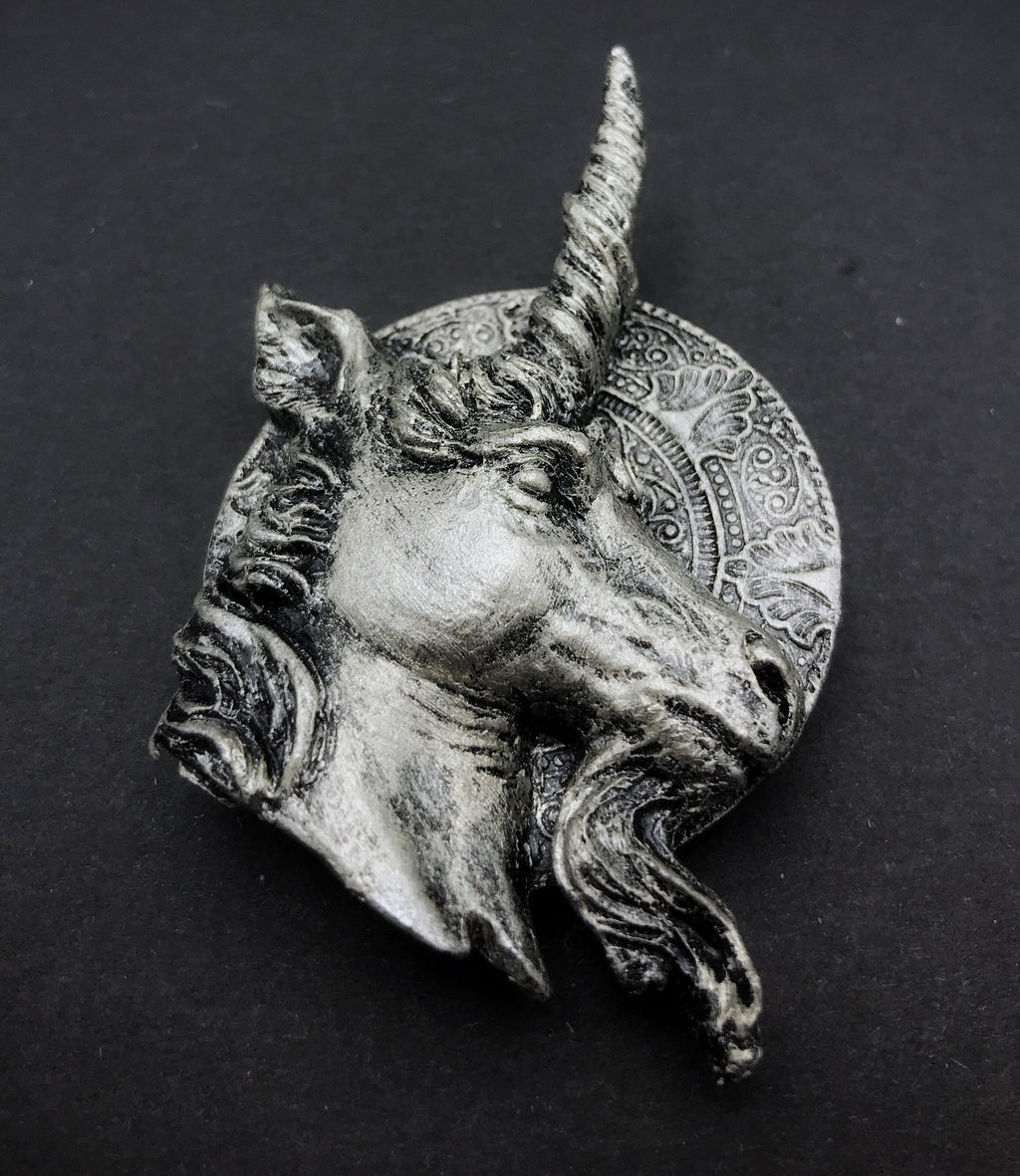 Unicorn Magnet, Hand Painted Resin Sculpture | Mythic Fantasy Decor | Legendary Unicorn Magnet for Fantasy and Gothic Decor