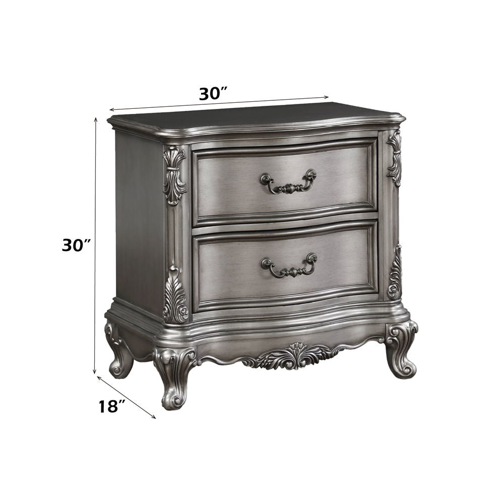 Ariadne - Nightstand - Antique Platinum