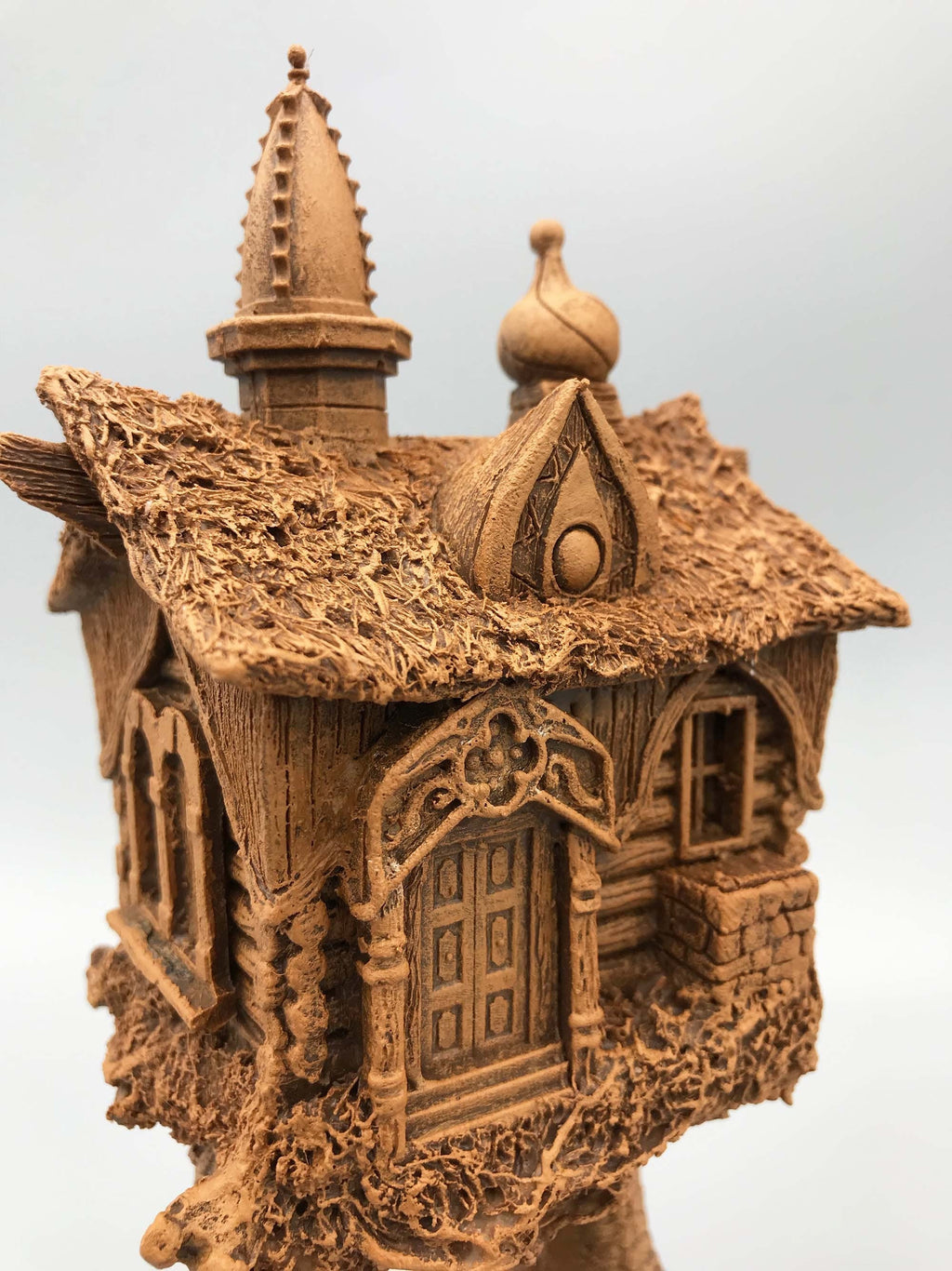 Baba Yaga Hut Statue, Hand Painted Resin Sculpture | Russian Folklore Figurine | Witch House Statue | Fantasy Art for Gothic Home Decor