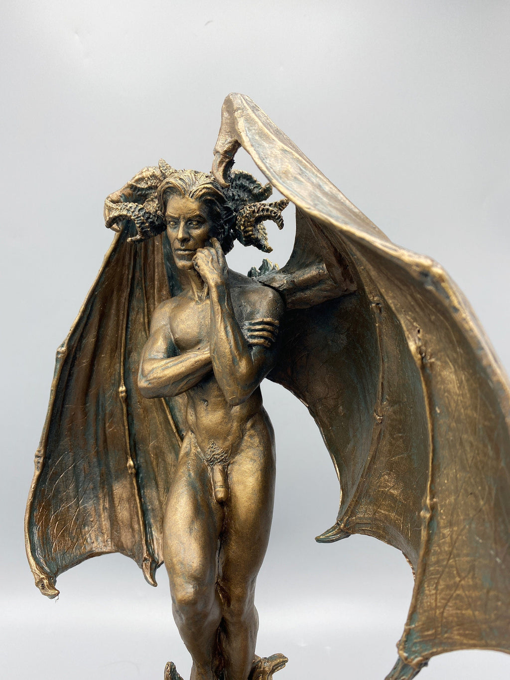 Lucifer Morning Star Statue | Mythological Deities Figurine | Fallen Angel Character Statue | Satan Altar Statue for Gothic Home Decor
