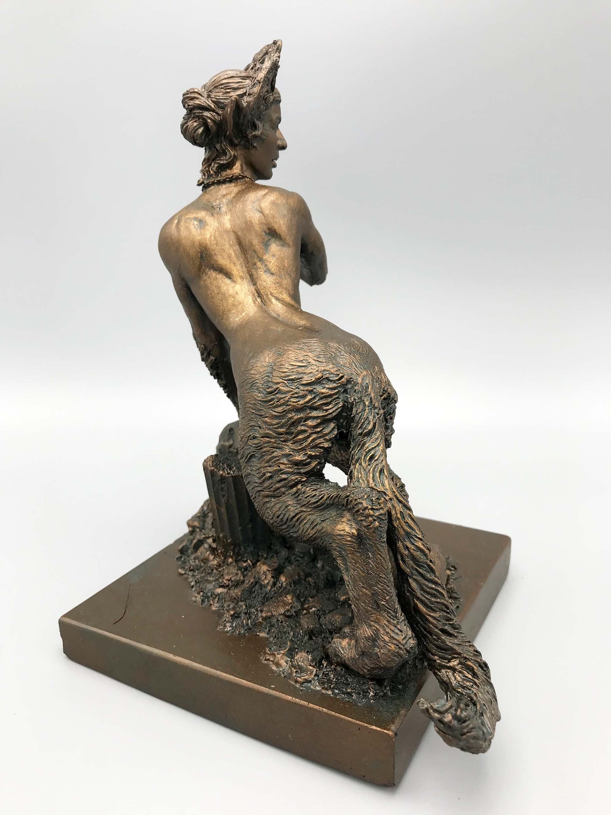 Sphinx Statue, Hand Painted Resin Sculpture | Mythical Creature Figurine |  Legendary Sphinx Goddess Altar Statue for Fantasy Art Decor