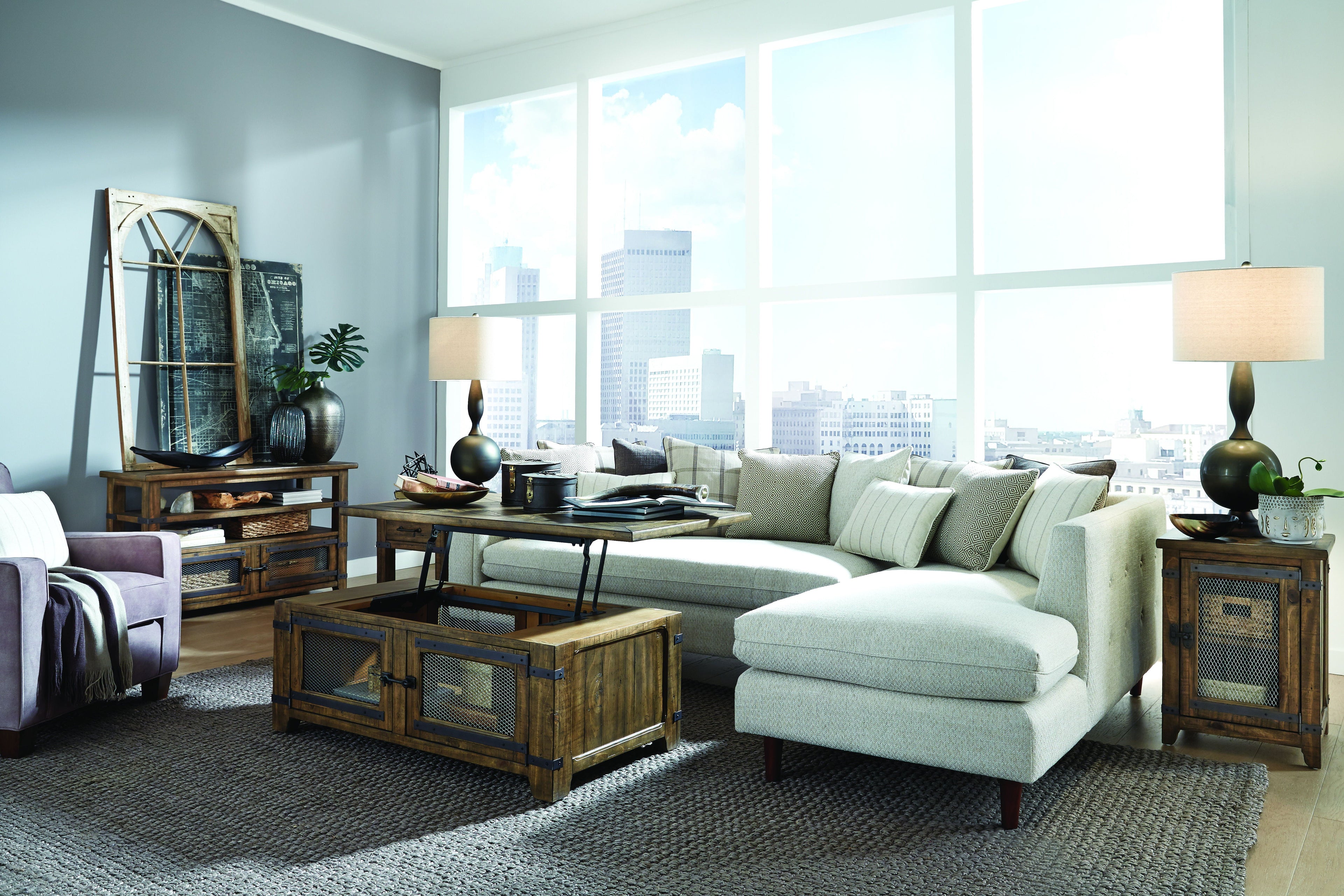 Chesterfield - Rectangular End Table - Farmhouse Timber