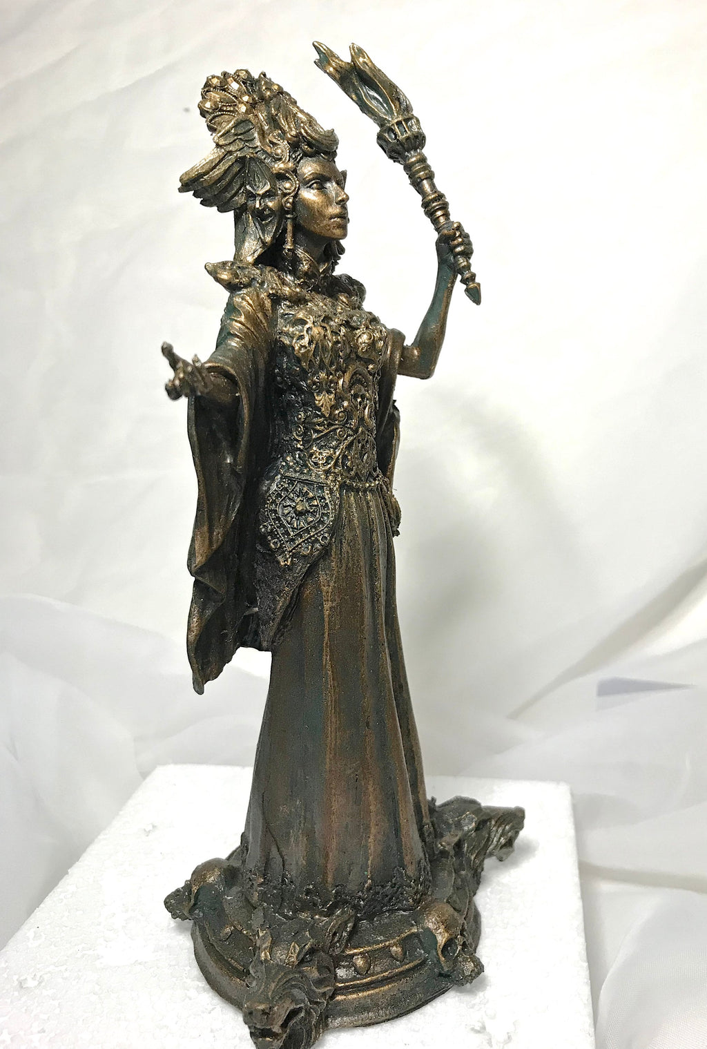 Hecate, Goddess of Witchcraft and Magic Statue, Half Scale | Pagan Mythical Goddess Figurine | Folklore Altar Statue for Gothic Home Decor