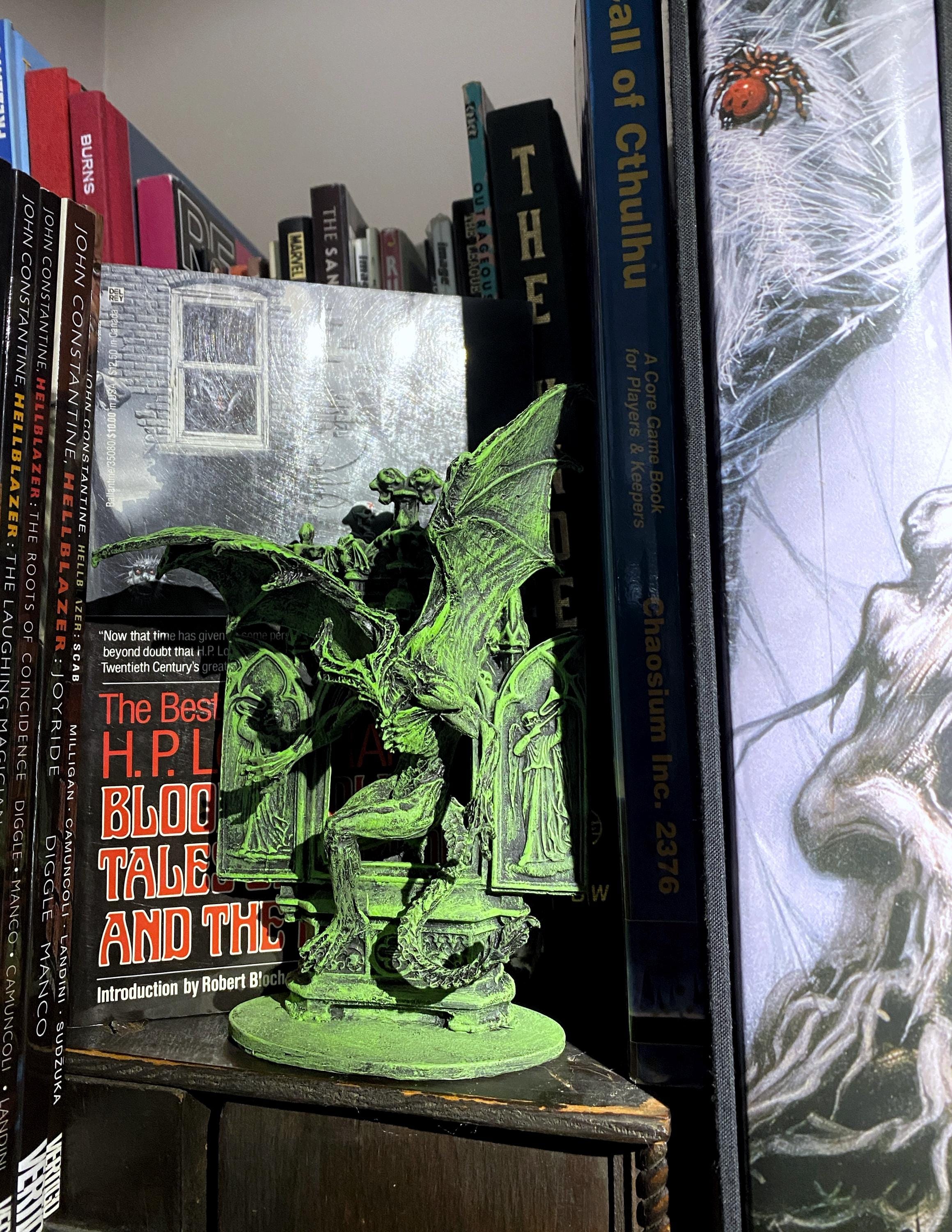 H.P. Lovecraft's Nightgaunt Statue, Hand Painted Sculpture | Cthulhu Mythos Monster Figurine | Lovecraftian Horror Decor and Gamer Gift