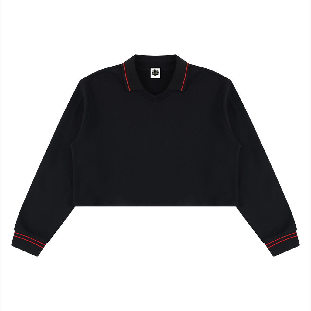 Loki & Ivy Women’s Crop Collared Sweatshirt