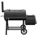 Highland 879-Sq. in Black Horizontal Charcoal Smoker